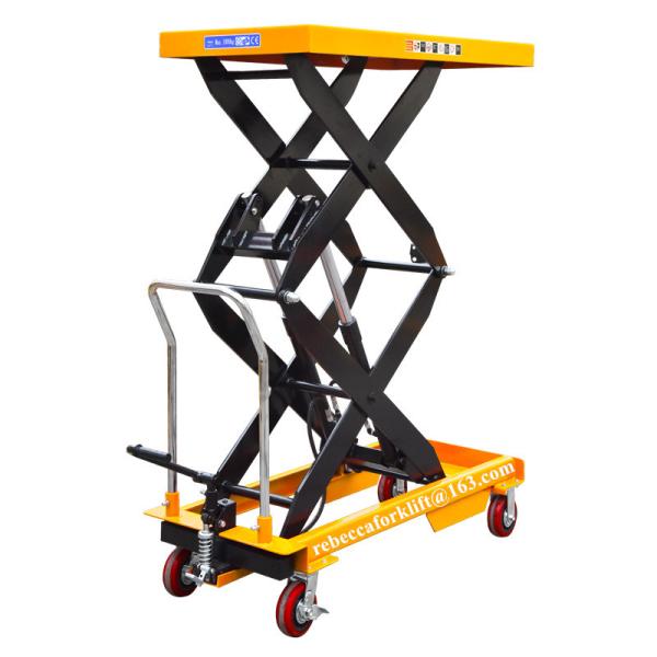 Mini Manual Lift Table , 1.5 Ton 1700MM Hand Scissor Lift Table Long Service Life