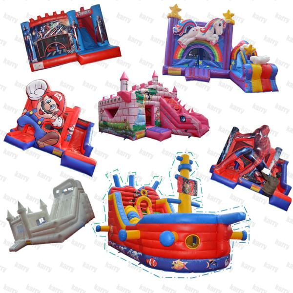 Customize Accepted Inflatable Bouncy Castle with Slide Collection Various Themes
