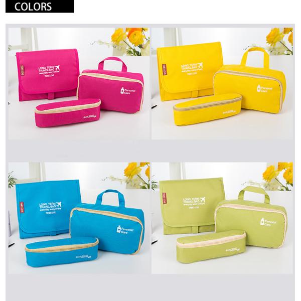 Foldable Travel Toiletry Cosmetic Bag Storage Makeup Bag Organizer Polyester