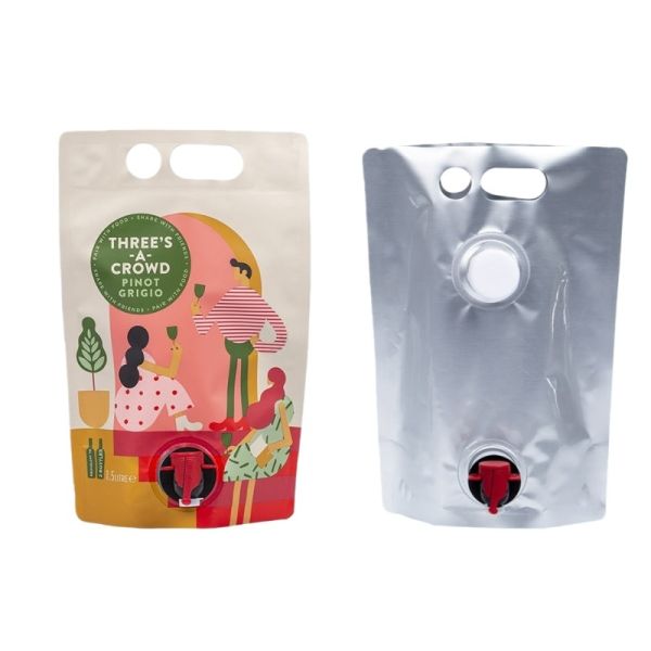 1L 5L Wine Stand Up Bags Food Grade Wine Packaging Suitable For Wine Apple Juice