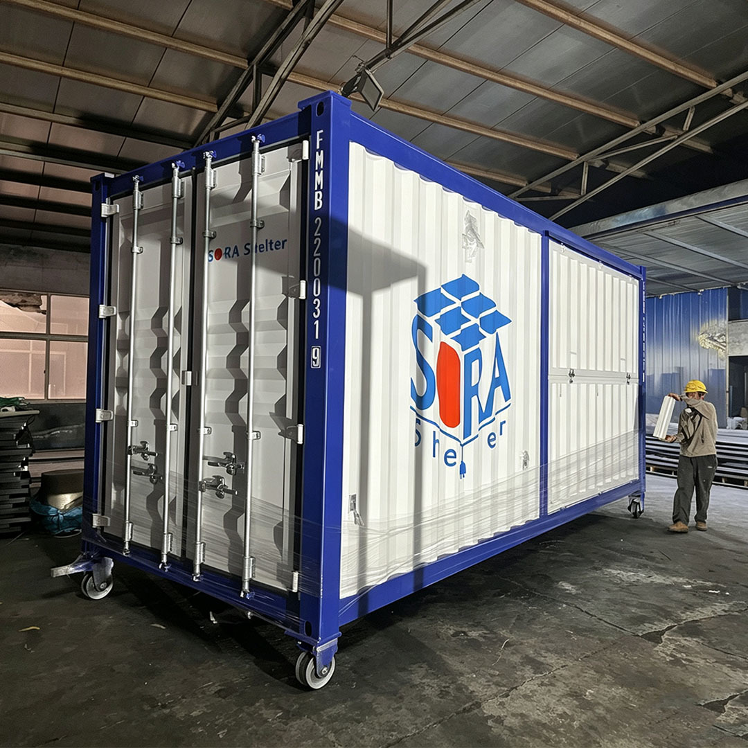 20HC Solar Energy Charging Station Container House Integrated Battery Energy Storage Container Prefab Steel Charging Cabin