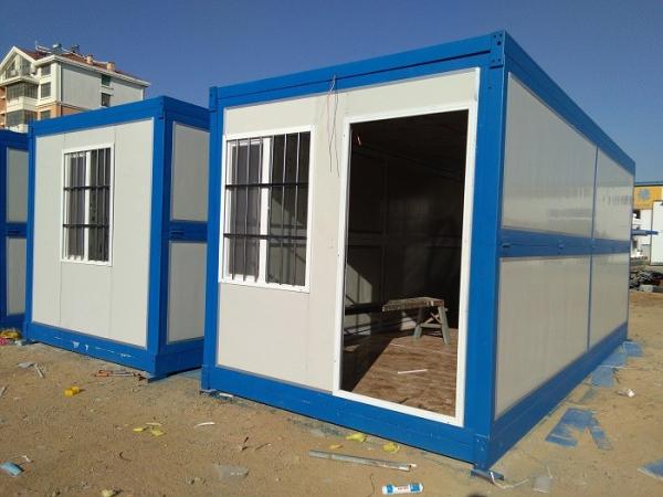 Sandwich Panel Wall / Roof Folding Shipping Container House For Carport / Hotel