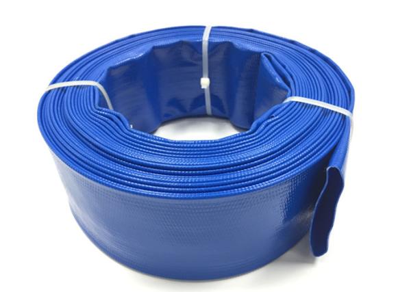 Blue PVC Layflat Hose Aging Resistant Agricultural Irrigation PVC Water Pump Pipe For Water Discharge