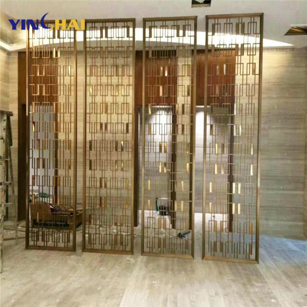 Restaurant Stainless Steel Screen Partition Customizable Metal Room Divider Panels