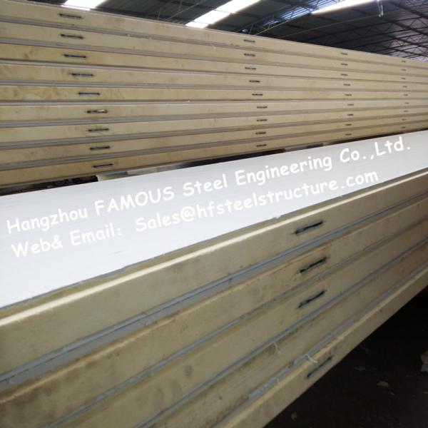 Polystyrene Refrigerator Room Panels 42kg Density With Color Steel / Stainless Steel Plate	External