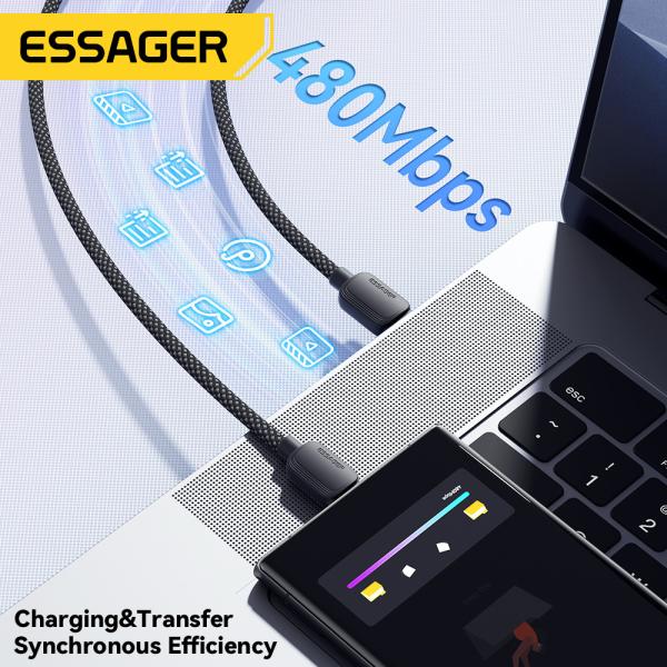 ESSAGER ES-X46 Series Type C To Type C Cable Fast Charging 100W