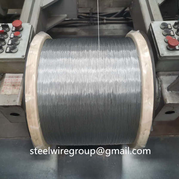 0.33mm Hot Dipped 1x7 Galvanized Steel Wire For Fiber Optical Cable