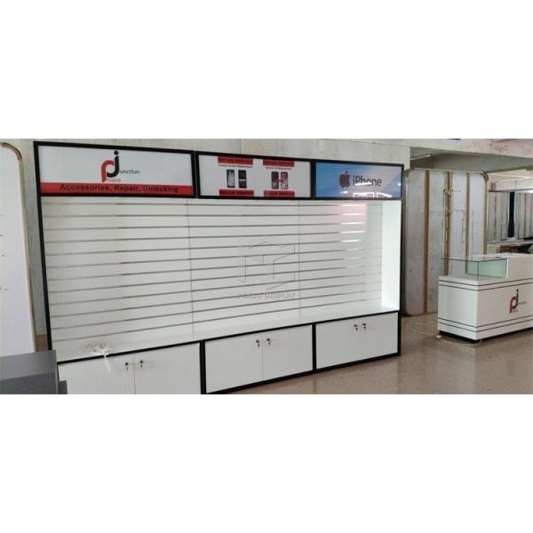 Украшение магазина телефона MDF 16mm витрины дисплея мобильного телефона OEM толстое