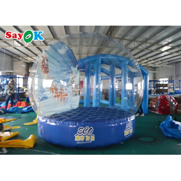muñeco de nieve inflable del tema de la Navidad de la tienda de la burbuja de la bóveda del claro del PVC de 3m para el anuncio del acontecimiento