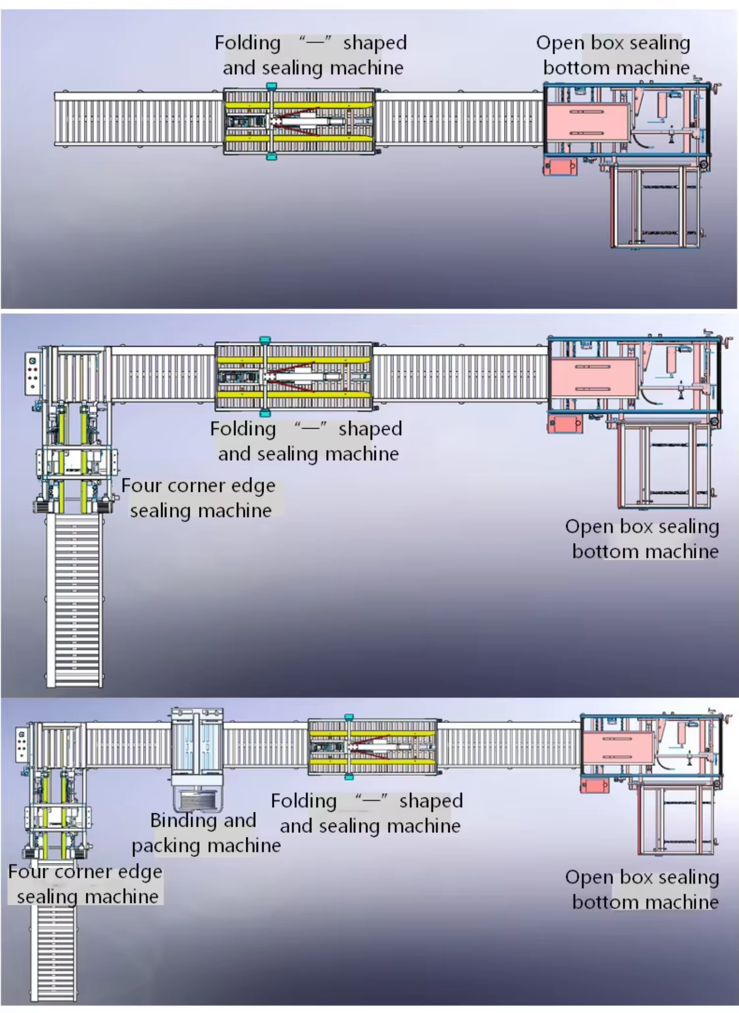 Automatic Carton Flap Folding Sealing & Strapping All-in-One Machine Carton Sealing & Strapping Machine Tape Carton Sealer