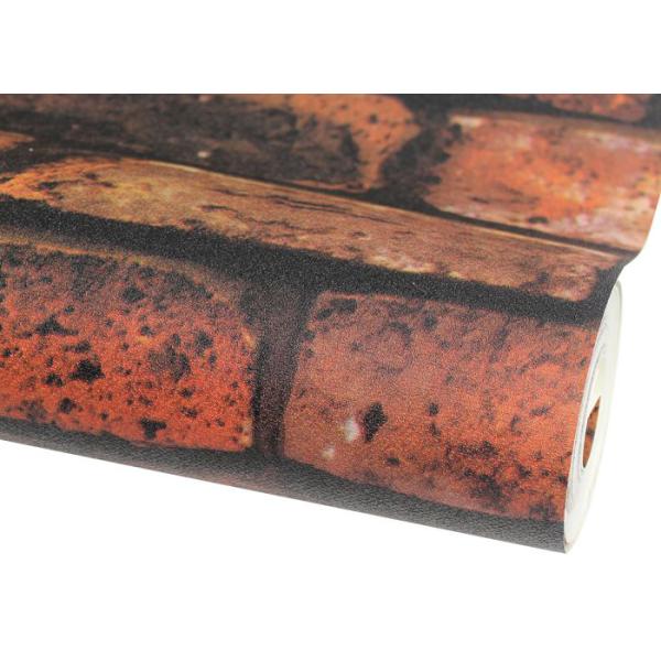Washable 3D Brick Effect Wallpaper / Exposed Brick Wallpaper With Eco Friendly Vinyl Material