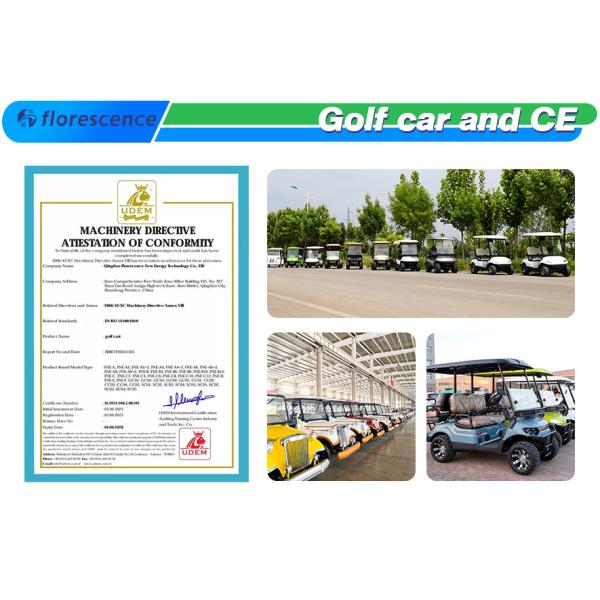 Buggy hors route 4 roues chariot de golf électrique 2 + 2 places voiture 4 passagers batterie Cusp