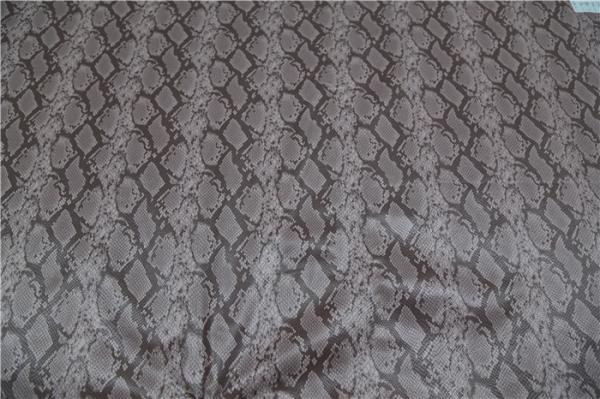 Snake Skin Design Printed PU Leather 0.65mm For Ladies Jacket / Bags