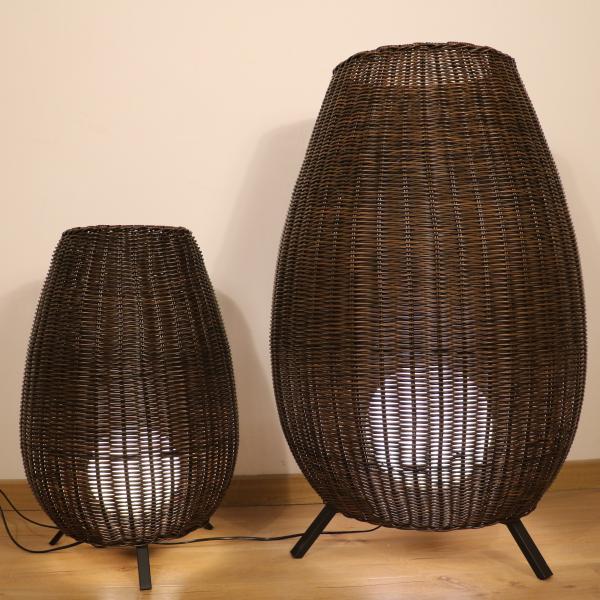 35cm/45 cm/78cm/128cm height artistic standing lamps rattan wicker floor lamps