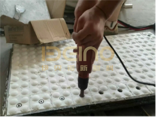 OEM Alumina Ceramic Lining Pipe Welded The Stud Ceramic Coated Pipe