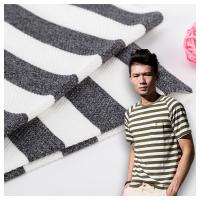 Breathable And Sweat-Absorbent Fashionable Easy To Care Striped Knit Fabric For Polo Shirt