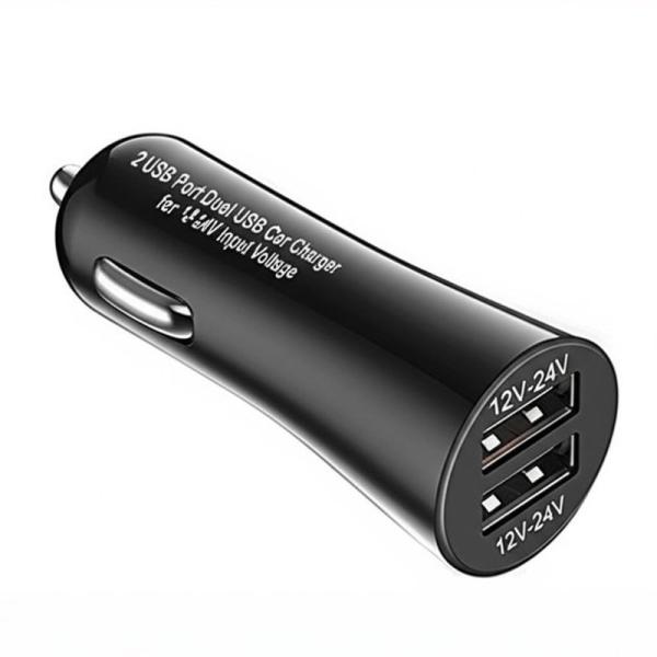 Dual USB Car Charger 2.4A 3.0A for 12V-24V Vehicles