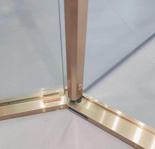 SUS304 Gold Shower Door Frame Rust Resistance Stainless Steel Profile