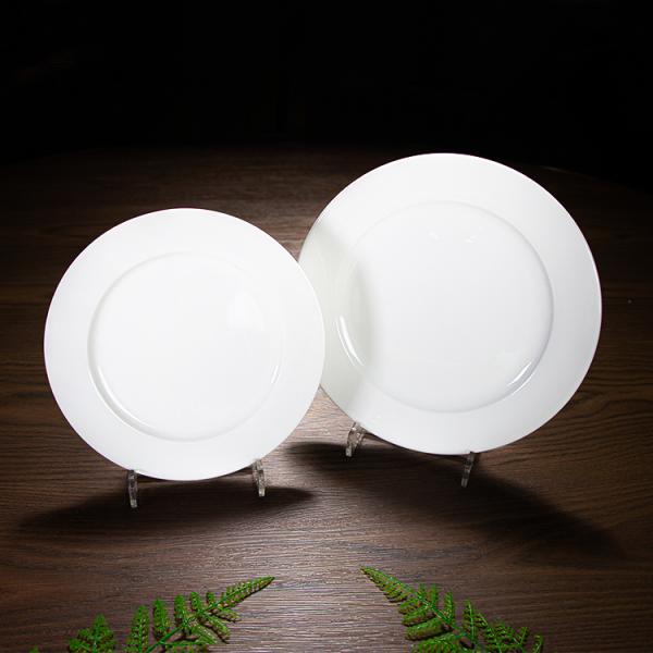 4pcs White Porcelain Dinnerware Sets Ceramic Mug Bowl 5inch Plates