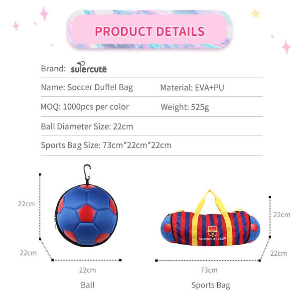 Custom High Quality Gym Bag Soccer Storage Bag Luggage Bag Soccer Design