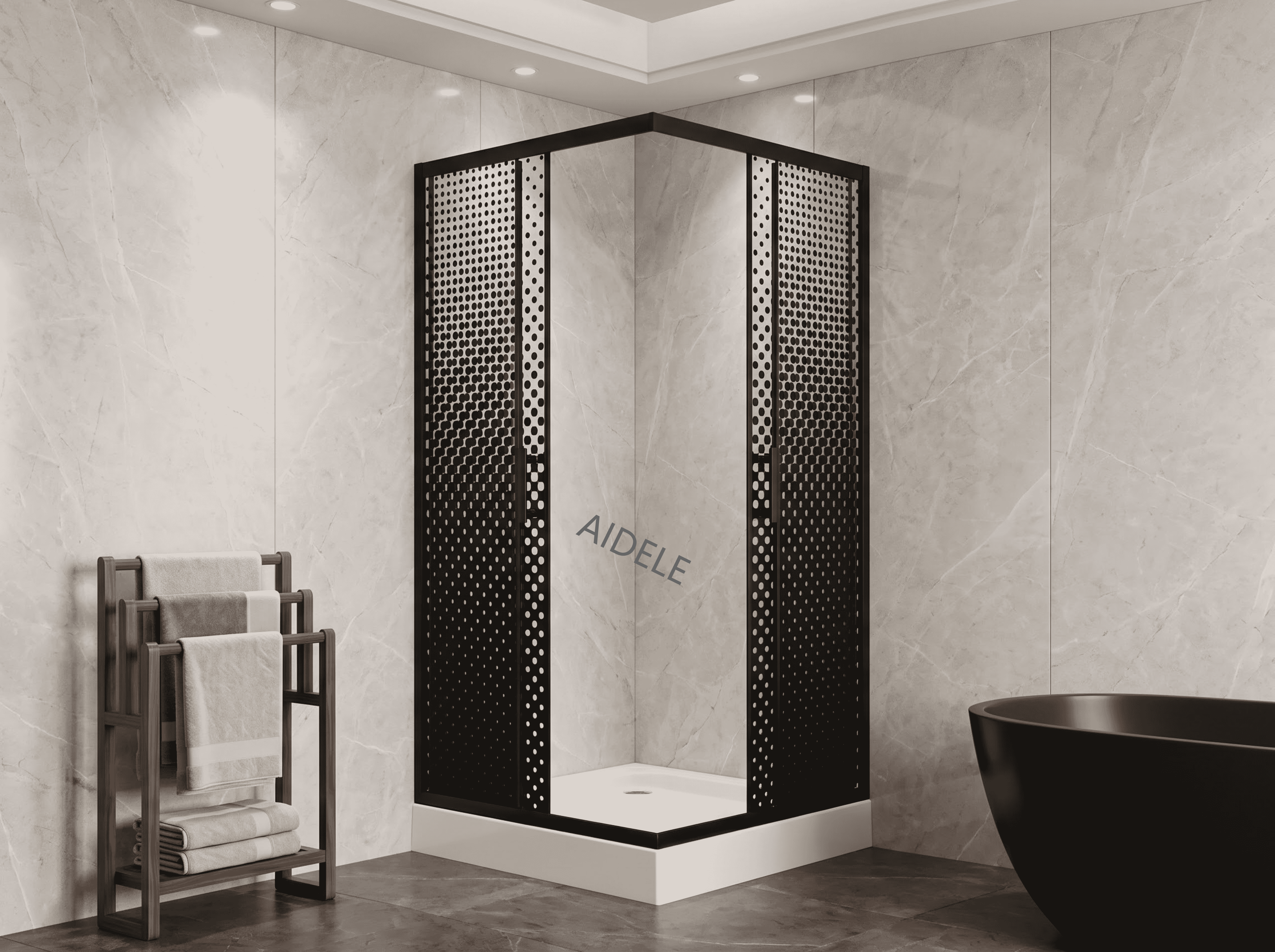 Integral Factory Modern Mosaic Glass CE Certification Shower Enclosure Bathroom with Tray
