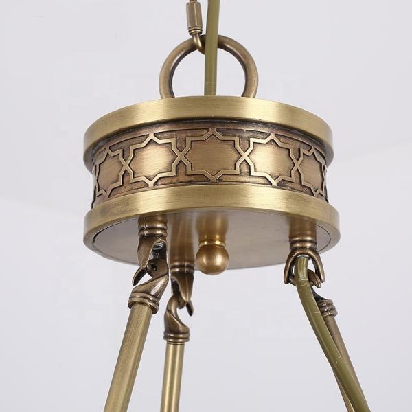 Decorative Vintage Living Room Chandelier Glass Shade Material For Church