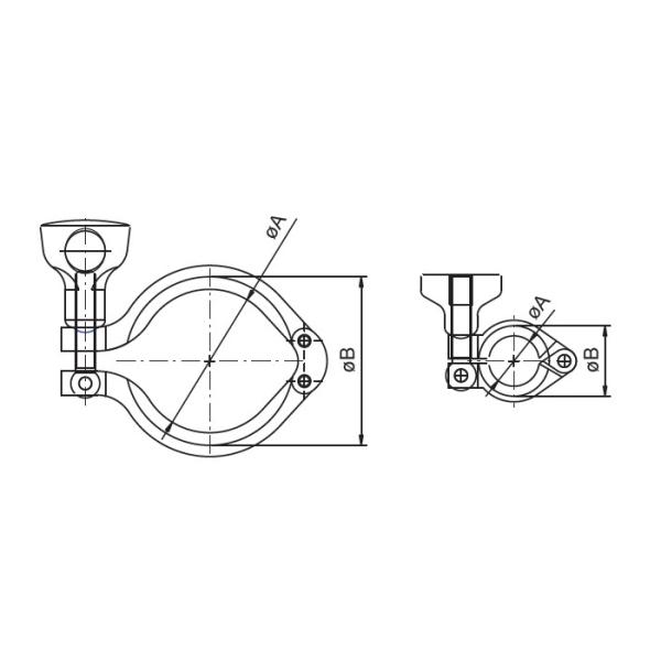 Custom Stainless Steel Hygienic Fittings , Heavy Duty Stainless Tri Clamp Fittings