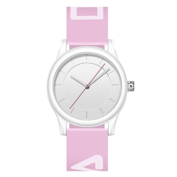 Casual Silicone Strap Watch Sports Wrist Watch 10mm Thickness Acrylic Mirror