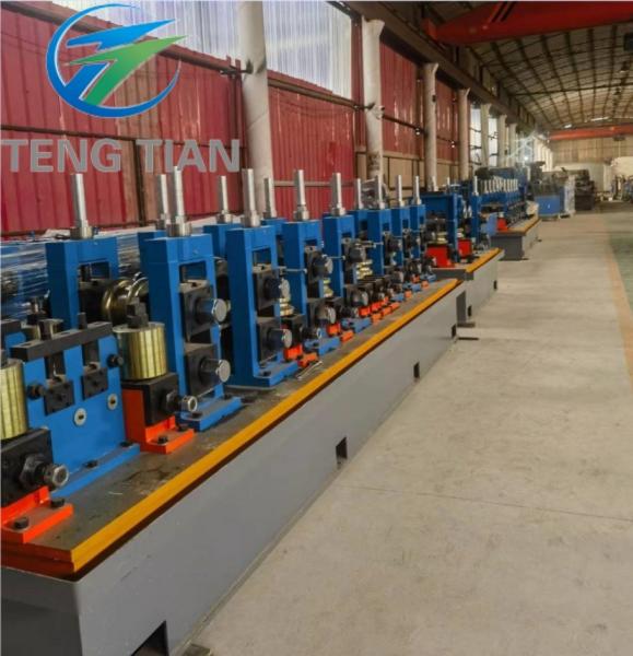 Machine de fabrication de tubes par soudage haute fréquence, diamètre 153 mm, 100 m/min