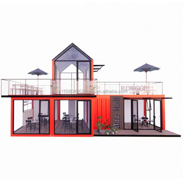 Customized Sloping Roof Steel Structure Villa Wall 50/75/100mm Wave Sandwich Panel Bathroom and 3 Bedroom Container House