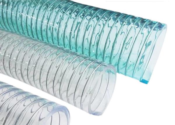 Non Toxic 2 Inch Clear PVC Spiral Steel Wire Reinforced Vacuum Plastic Hose