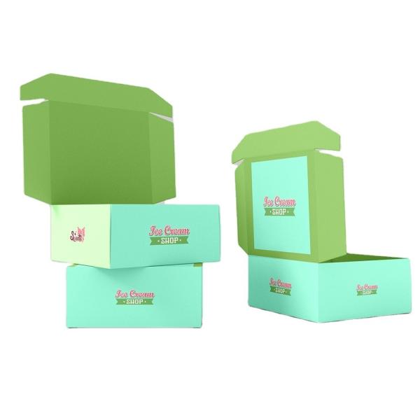 Clothing Gift Packing Cardboard Subscription Box Green Shipping Mailer Box