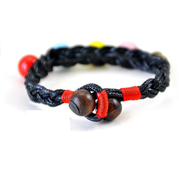 Blue and white beaded jewelry Ethnic Tibetan silver jewelry bracelet woven ceramic jewelry