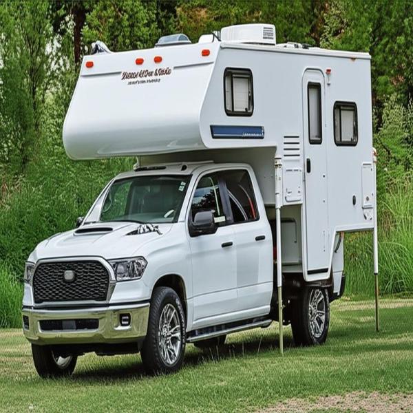 Pickup Truck Camper Camper avec une capacité d'eau de 20 à 40 gallons et une limite de chargement interne de 8 pieds de boîte de chargement