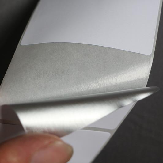 80G White Glassine Liner Tire Adhesive Label Aluminum Coated 1500m Length