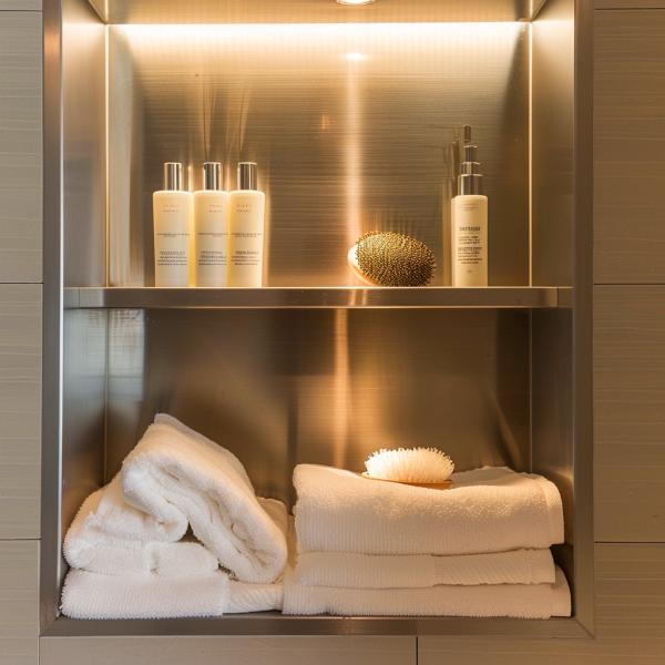 Nicho de parede de aço inoxidável resistente à ferrugem para ambientes úmidos