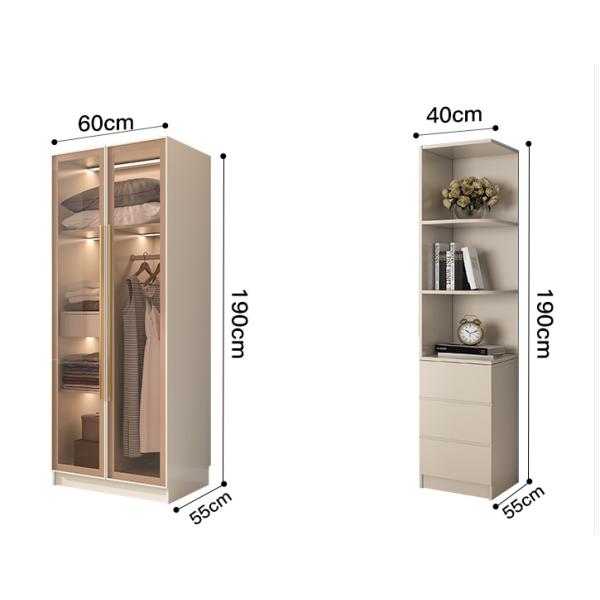 Stuya доски 1900mm плотности шкафа armoire шкафа дверей стекла 6 спальни