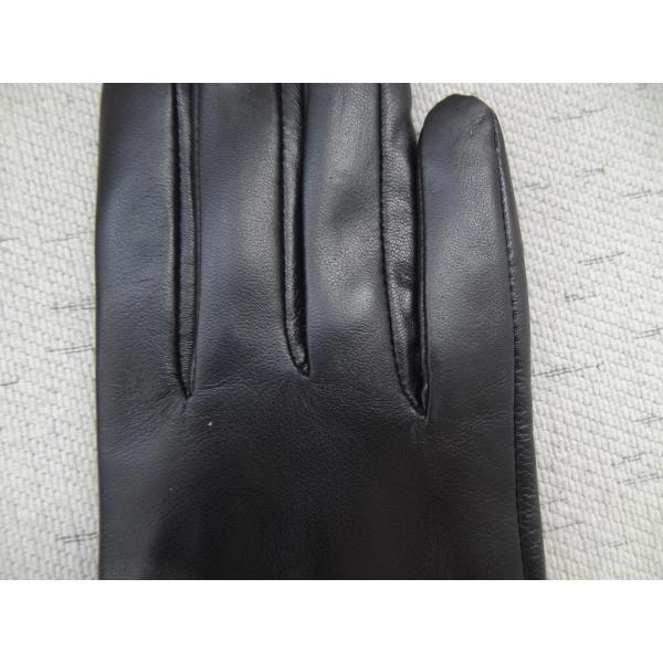 Plain Type Mens Soft Leather Gloves Machine Sewing Studded Leather Gloves