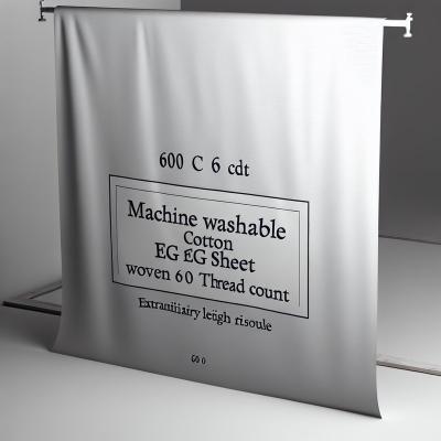 Drap de lit EG en coton lavable en machine - Tissage satin 600 fils