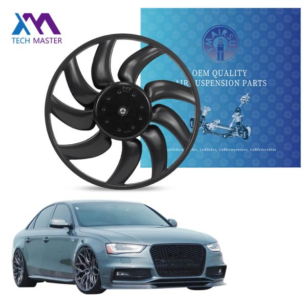 Electric Radiator Cooling Fan Assembly For Audi A4 S4 Q5 A5 A7 Macan With Rubber Steel Aluminum Components