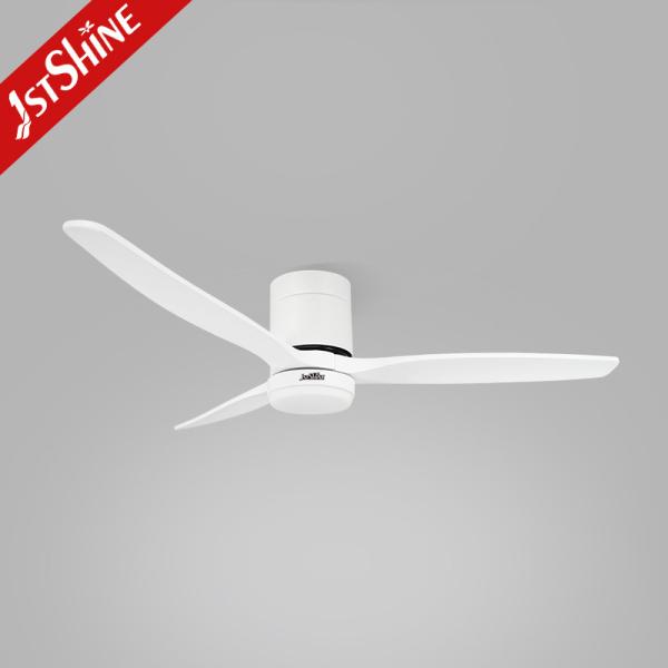 6 Speed LED Ceiling Fan with Metal Lamp Body Material and Fashion White Wooden Blade