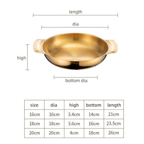 Good Quality Stainless Steel Golden Soup Pot Korean Ramen Instant Noodle Seafood Lobster Induction Cooker Dry Pot