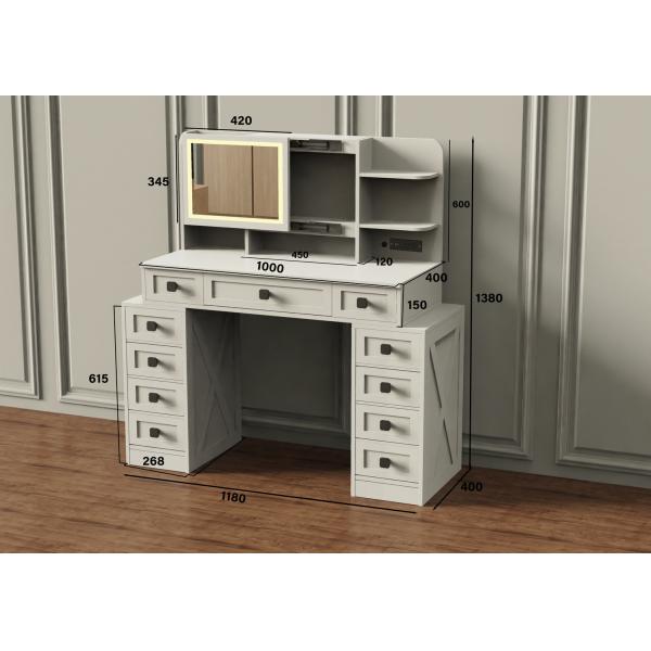 LED light Makeup Dressing Tables Set With Mirror