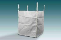 Sac en vrac tissé par pp à couvercle serti de tonne de fond plat pour la construction de constructeur