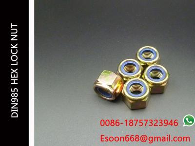 M7-1.0 DIN 985 Class 8 Zinc Finish Steel Nylon Insert Lock Nut