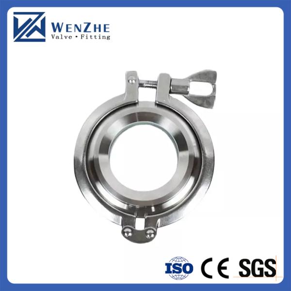 ISO 9001 Certified Sanitary 304 316L Stainless Steel Clamp Connection End Sight Glass