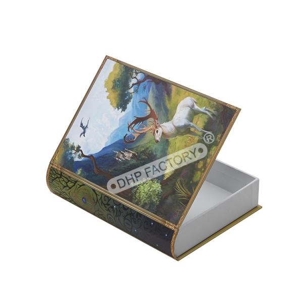 Boîte cadeau en forme de livre creuse fausse écologique