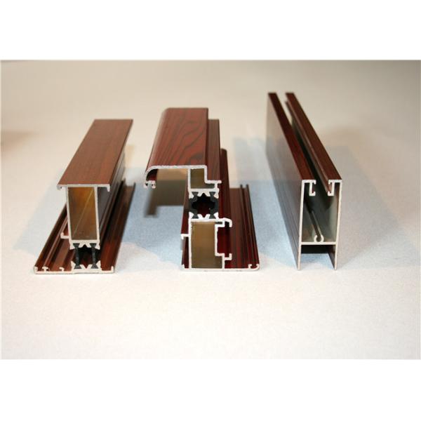 Wood Grain Transfer 0.7mm  Sound Insulation T5 6061 Aluminum Profile
