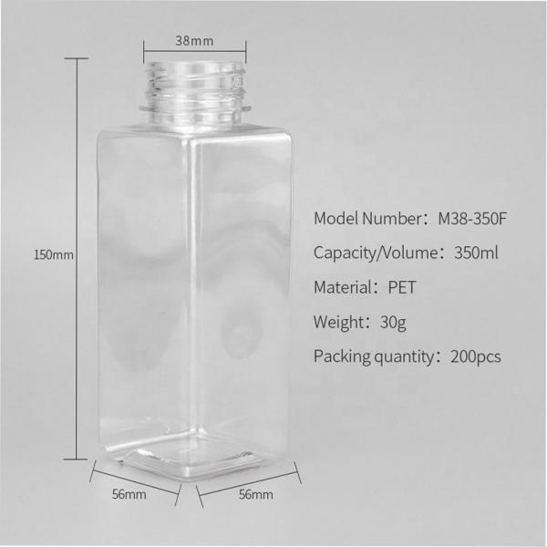 Customized Plastic Beverage Bottles Commercial 350ml Juice Bottle