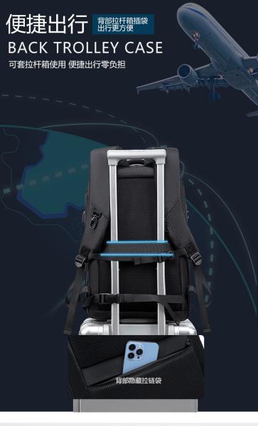NEW BUSINESS BACKPACK DAILY COMMUTER BACKPACK MEN'S LARGE CAPACITY SHOCK-ABSORBING WATERPROOF SCHOOLBAG LAPTOP BAG